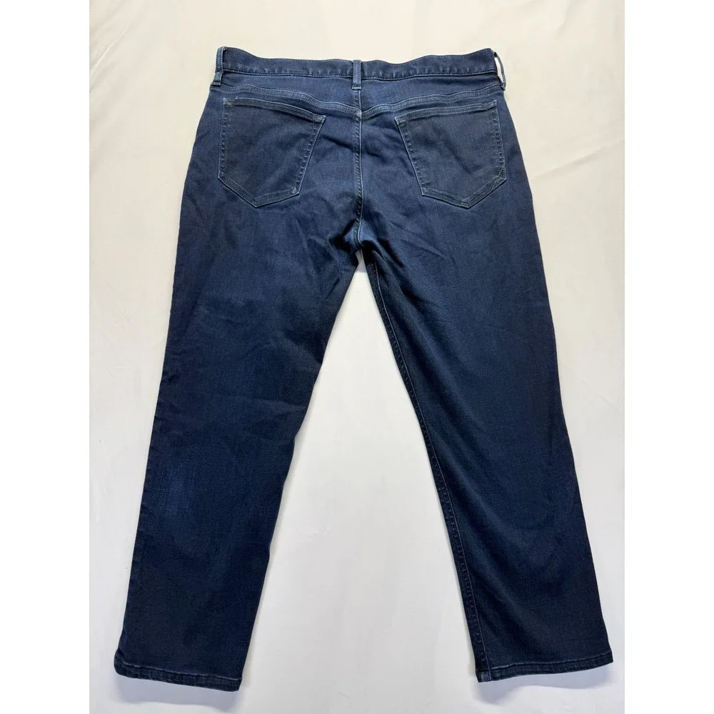 Banana Republic Traveler Jeans Mens 35x26 Blue Dark Wash Denim Slim Fit Low Rise